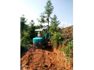 動(dòng)力十足！DL15微型挖掘機(jī)修路